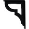 Ekena Millwork Bradford Wrought Iron Bracket, (Triple center brace), Powder Coated Black 2"W x 5 1/2"D x 8"H BKTM02X05X08TBR - alternate 4